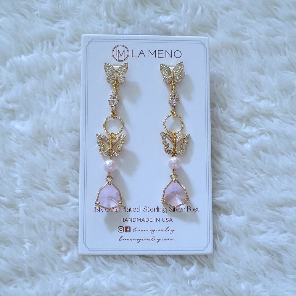 La Meno "Sparkling🎆 Butterfly🦋" Earrings